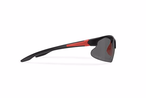 BERTONI Lunettes Photochromiques Polarisée Enveloppantes Coupe-Vent de Cyclisme Vélo Golf Ski Course Pêche - Pont Nasal Réglable by Italy P301CFT