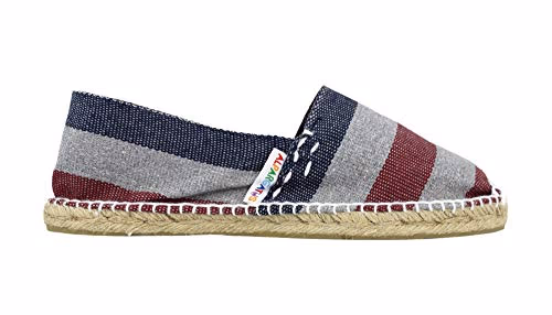 Espadrille Plate à Rayures Bleu Marine Burdeos Homme (Size EU 43)